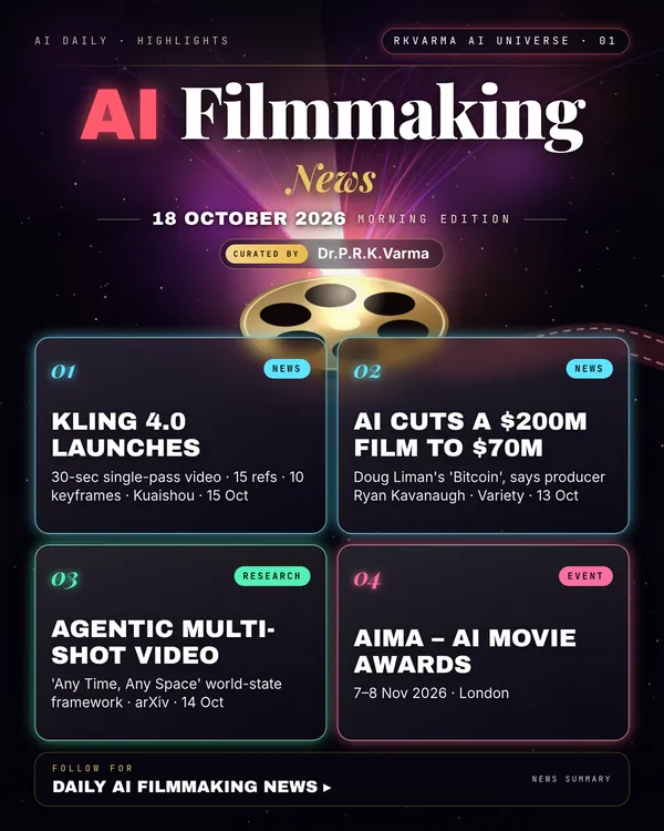 Poster: AI Filmmaking, 18 October 2026