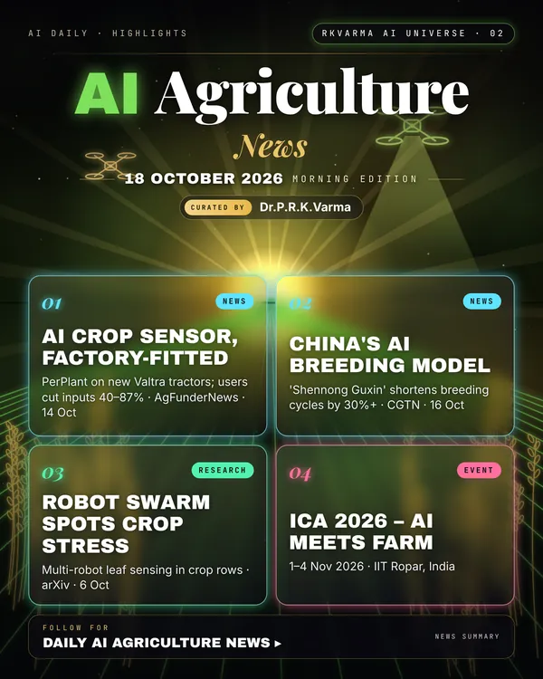 Poster: AI Agriculture, 18 October 2026