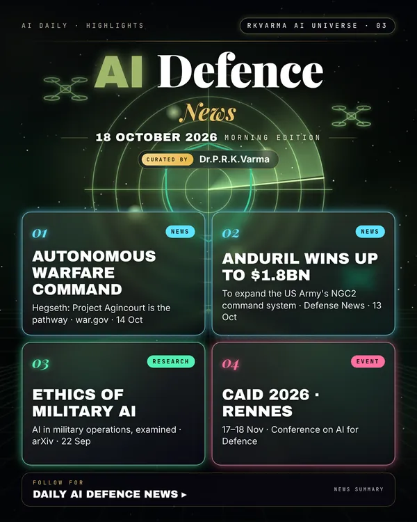Poster: AI Defence, 18 October 2026
