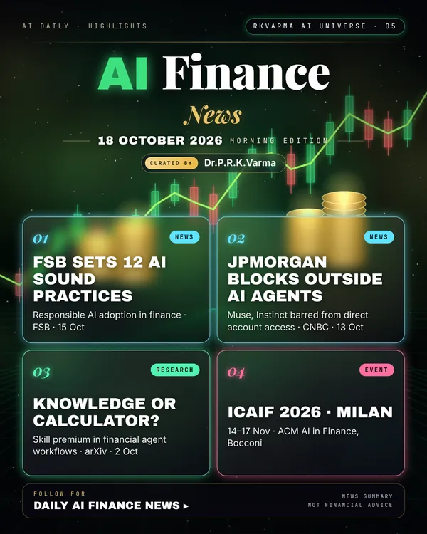 Poster: AI Finance, 18 October 2026