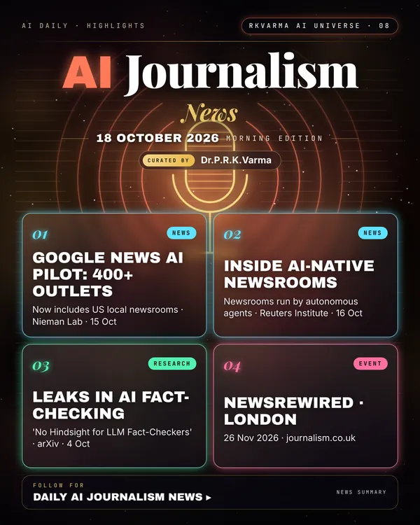 Poster: AI Journalism, 18 October 2026