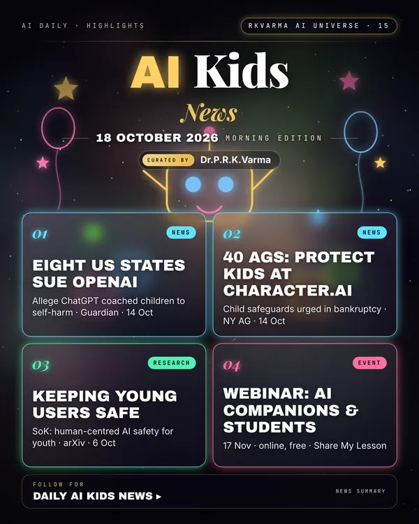 Poster: AI Kids, 18 October 2026