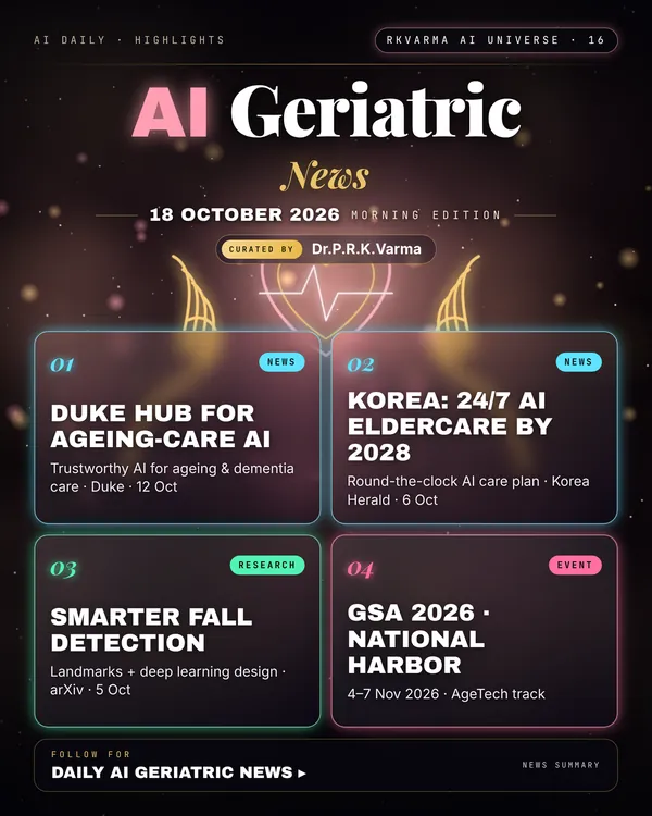 Poster: AI Geriatric, 18 October 2026
