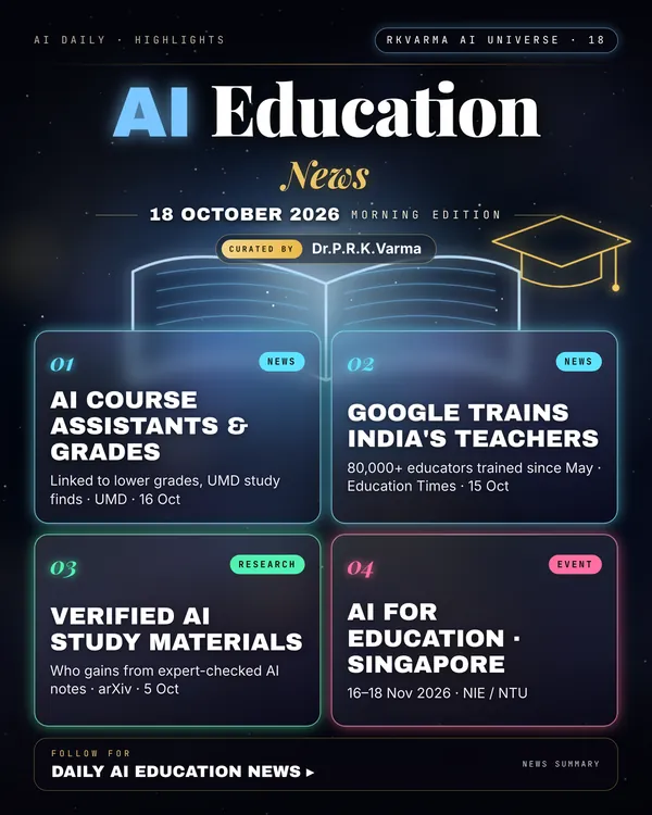 Poster: AI Education, 18 October 2026