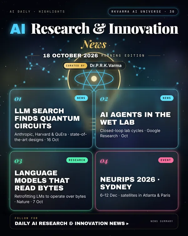 Poster: AI Research & Innovation, 18 October 2026