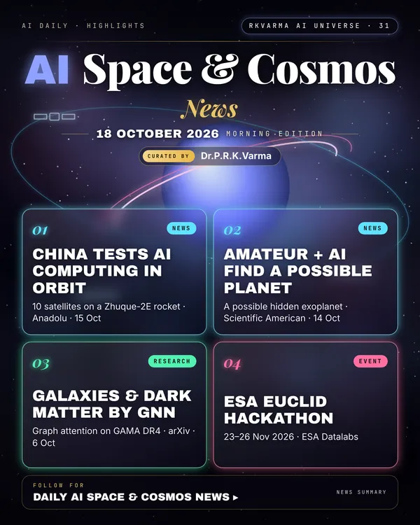 Poster: AI Space & Cosmos, 18 October 2026
