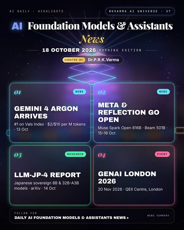 Poster: AI Foundation Models & Assistants, 18 October 2026