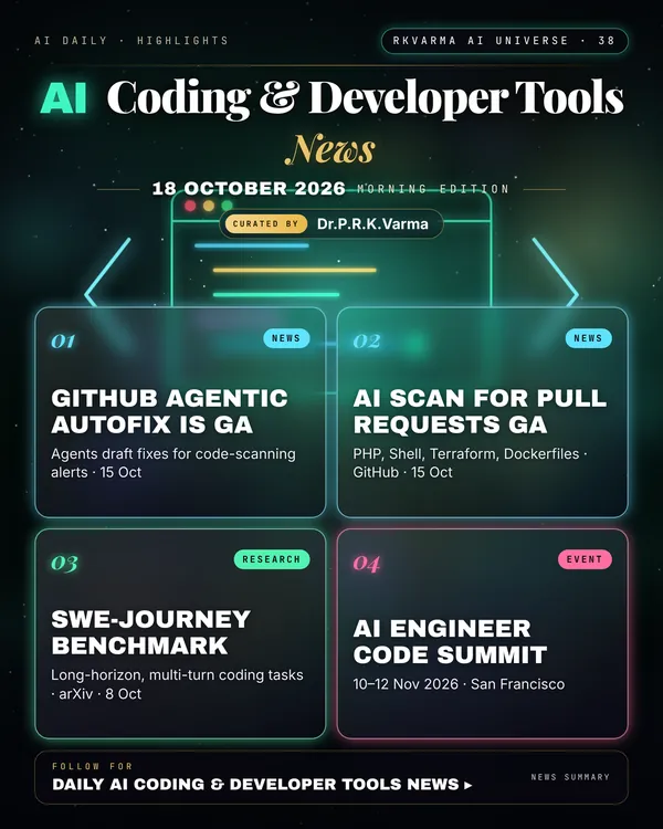 Poster: AI Coding & Developer Tools, 18 October 2026