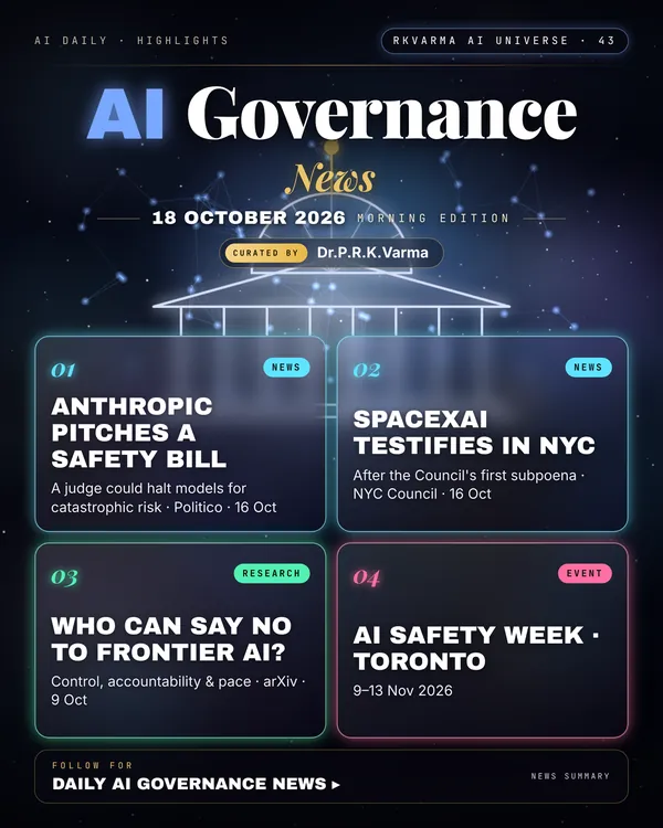 Poster: AI Governance, 18 October 2026