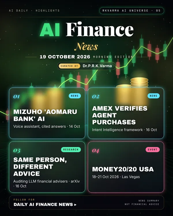 Poster: AI Finance, 19 October 2026