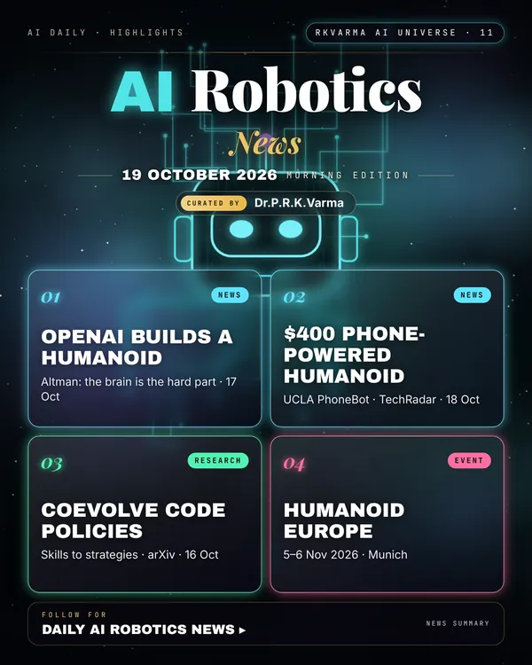 Poster: AI Robotics, 19 October 2026