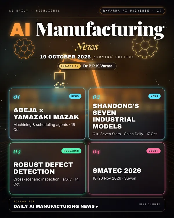 Poster: AI Manufacturing, 19 October 2026