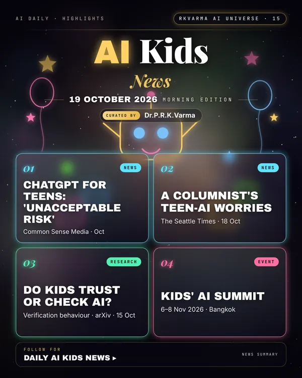 Poster: AI Kids, 19 October 2026