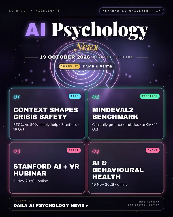 Poster: AI Psychology, 19 October 2026