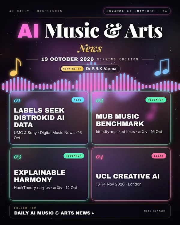 Poster: AI Music & Arts, 19 October 2026