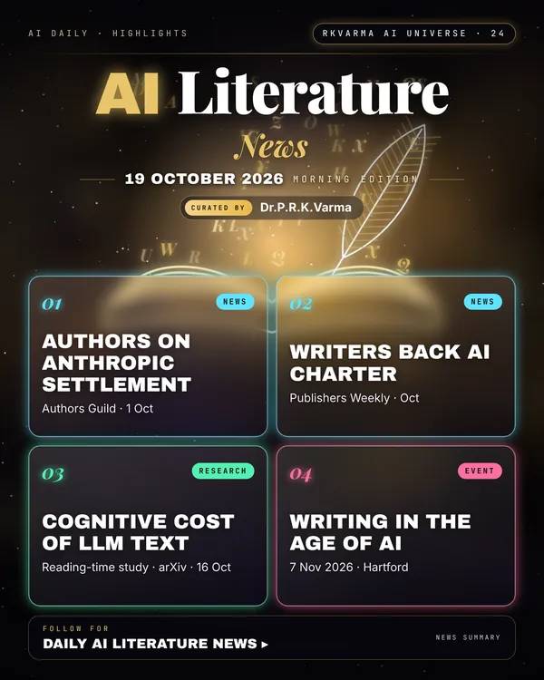 Poster: AI Literature, 19 October 2026