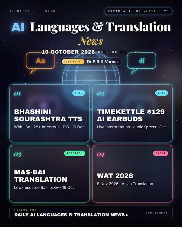 Poster: AI Languages & Translation, 19 October 2026