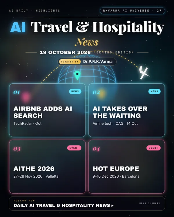 Poster: AI Travel & Hospitality, 19 October 2026