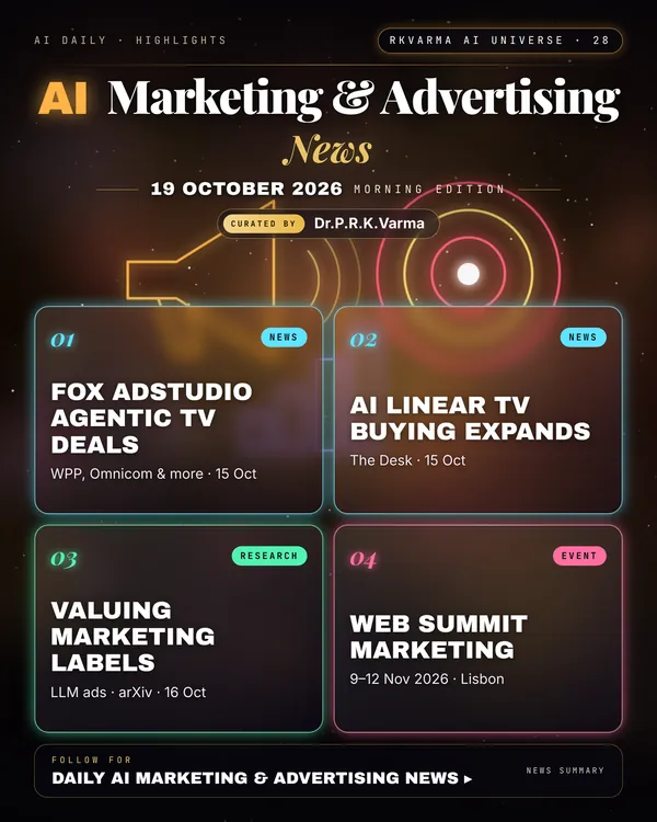 Poster: AI Marketing & Advertising, 19 October 2026