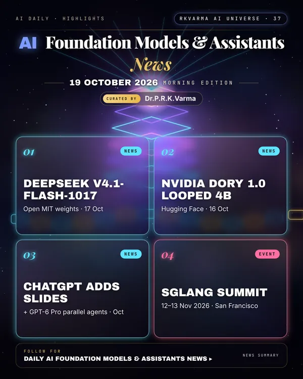 Poster: AI Foundation Models & Assistants, 19 October 2026