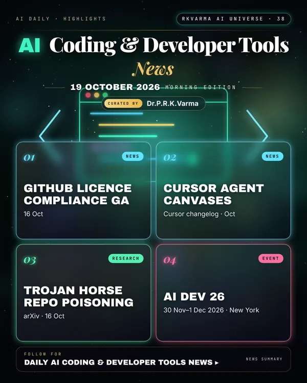 Poster: AI Coding & Developer Tools, 19 October 2026