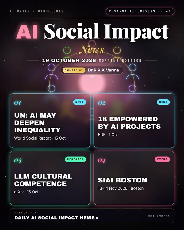 Poster: AI Social Impact, 19 October 2026