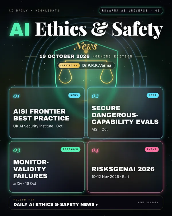 Poster: AI Ethics & Safety, 19 October 2026