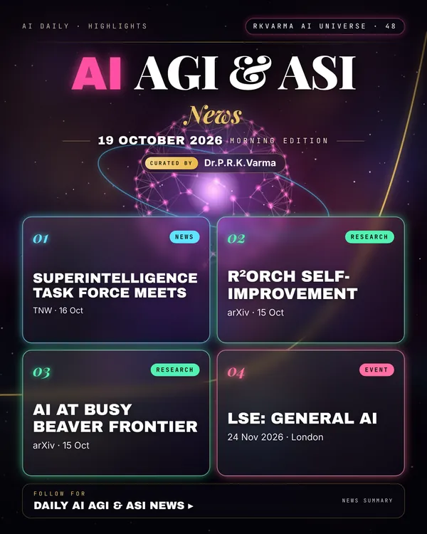 Poster: AI AGI & ASI, 19 October 2026