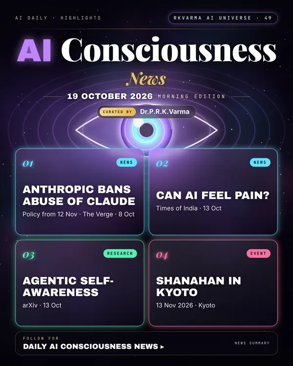 Poster: AI Consciousness, 19 October 2026