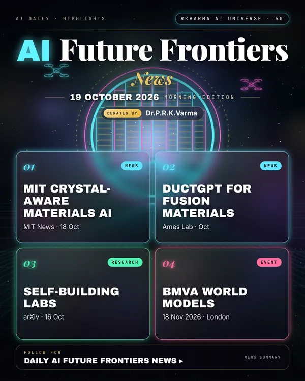 Poster: AI Future Frontiers, 19 October 2026