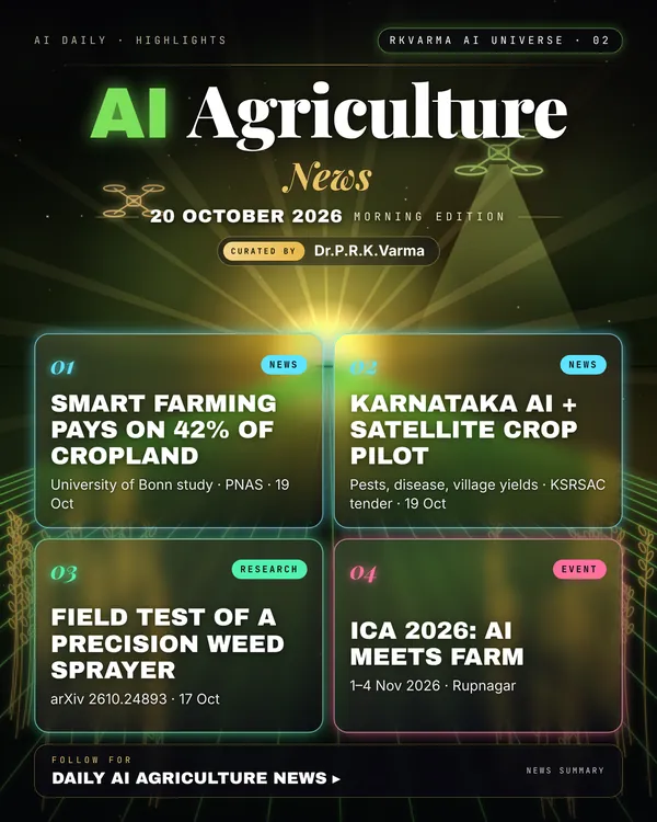 Poster: AI Agriculture, 20 October 2026