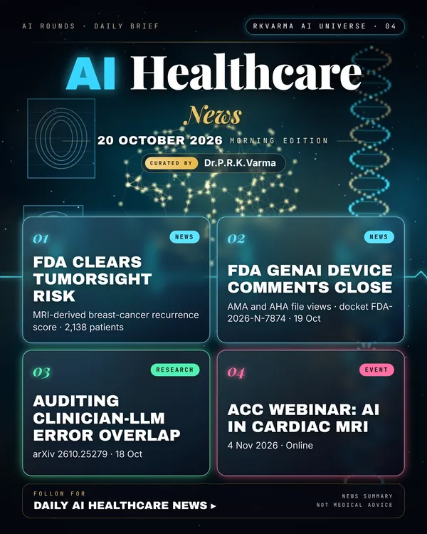 Poster: AI Healthcare, 20 October 2026