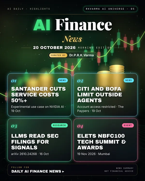Poster: AI Finance, 20 October 2026