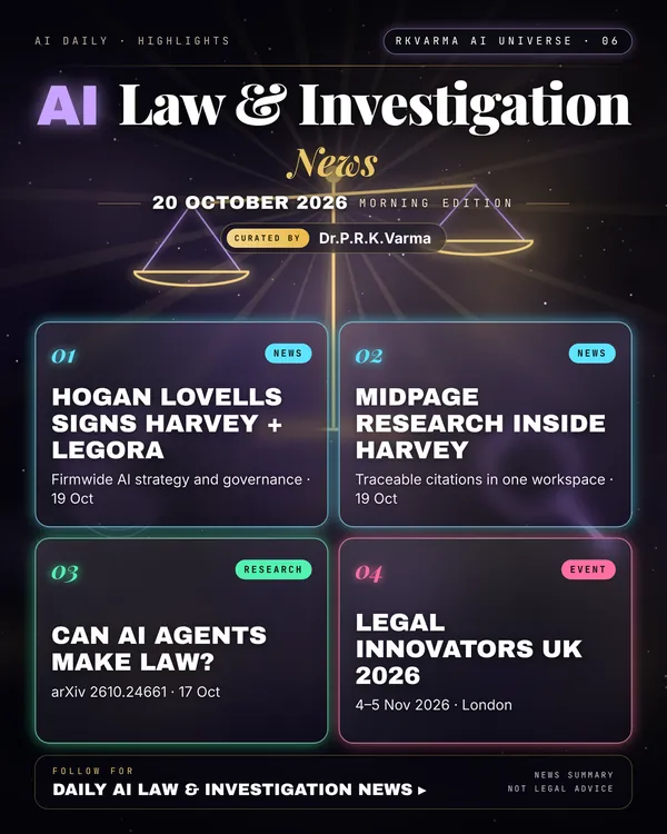 Poster: AI Law & Investigation, 20 October 2026