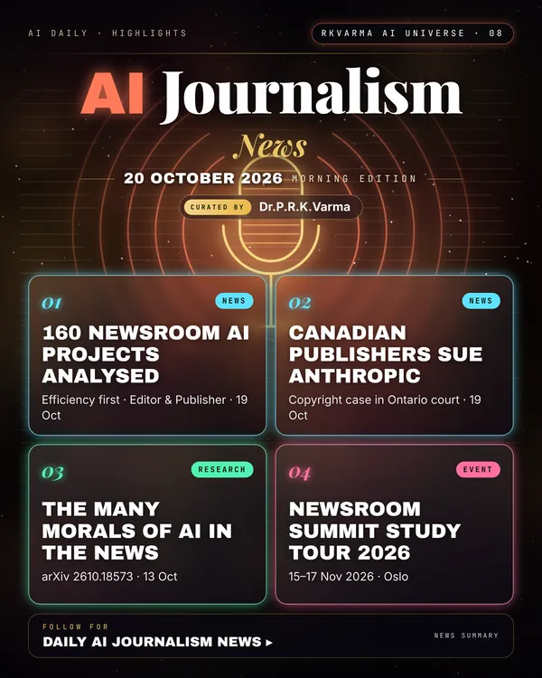 Poster: AI Journalism, 20 October 2026
