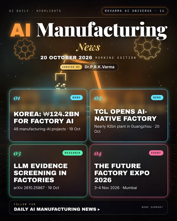 Poster: AI Manufacturing, 20 October 2026