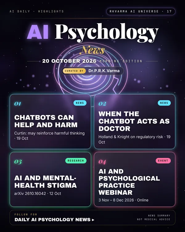 Poster: AI Psychology, 20 October 2026