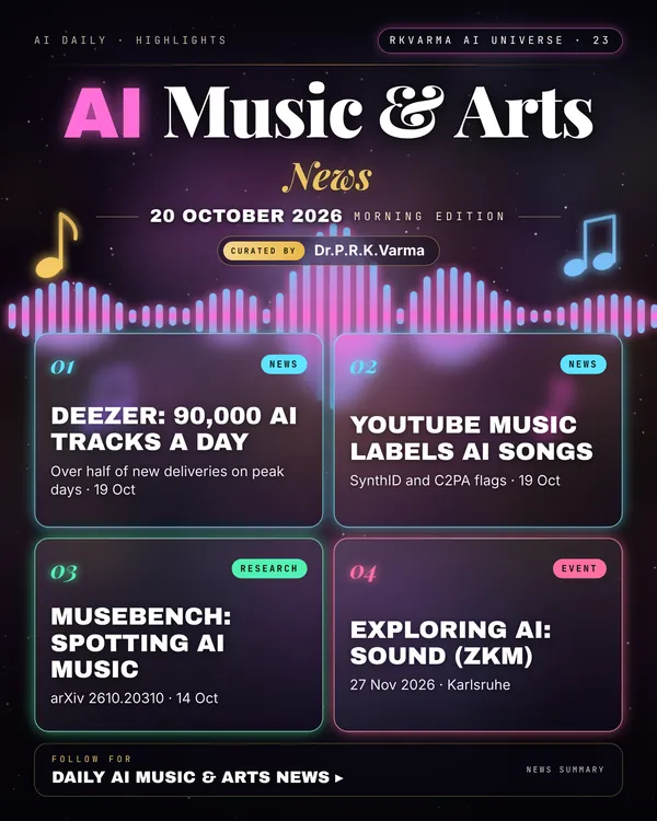 Poster: AI Music & Arts, 20 October 2026