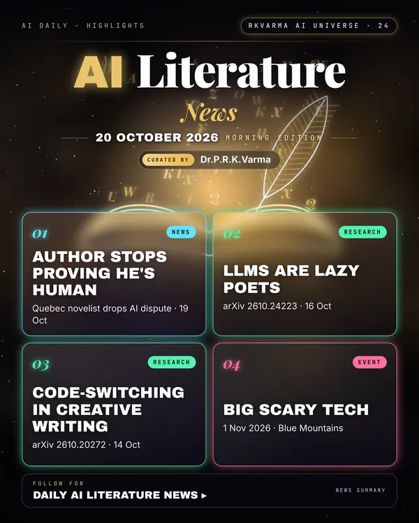 Poster: AI Literature, 20 October 2026