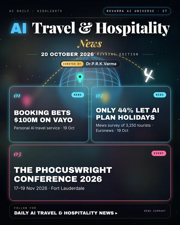 Poster: AI Travel & Hospitality, 20 October 2026
