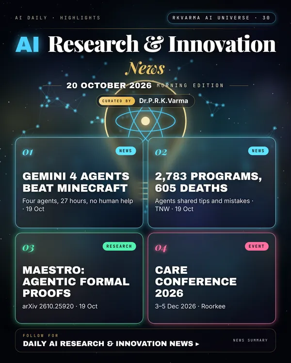 Poster: AI Research & Innovation, 20 October 2026