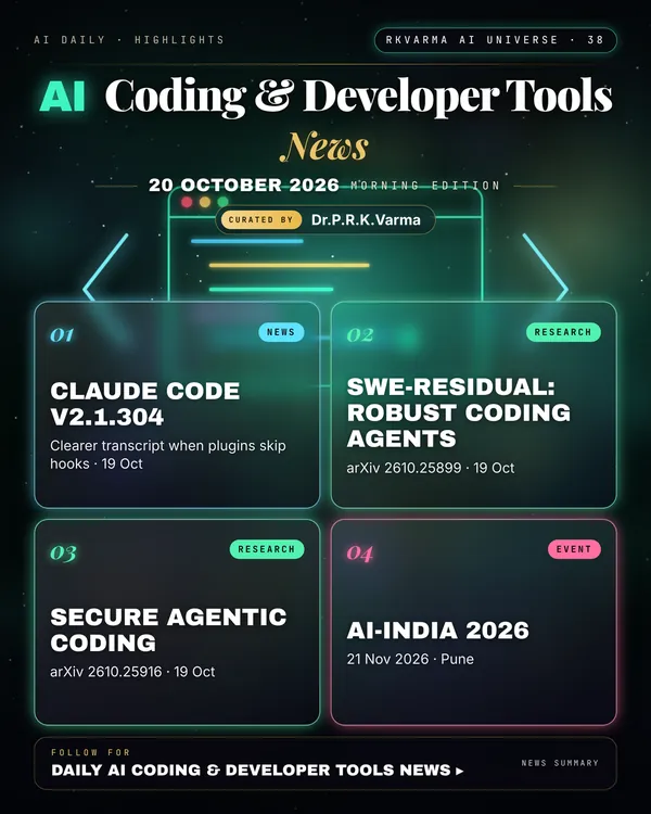 Poster: AI Coding & Developer Tools, 20 October 2026