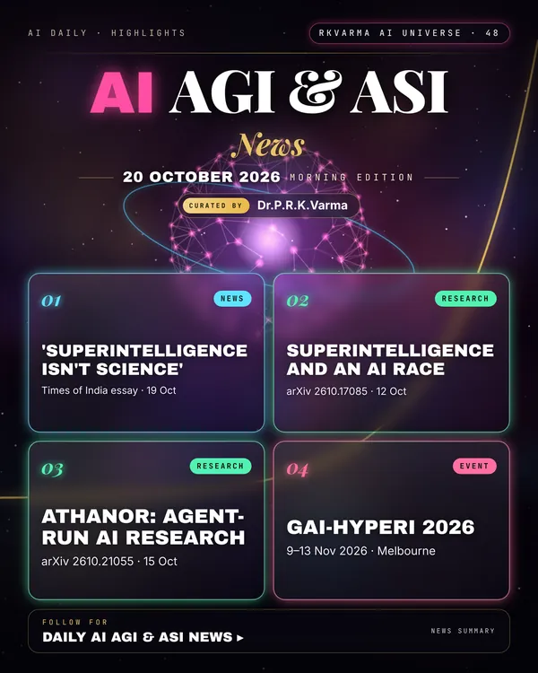 Poster: AI AGI & ASI, 20 October 2026