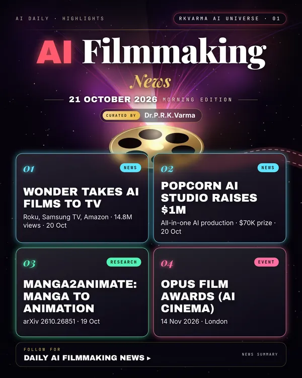 Poster: AI Filmmaking, 21 October 2026