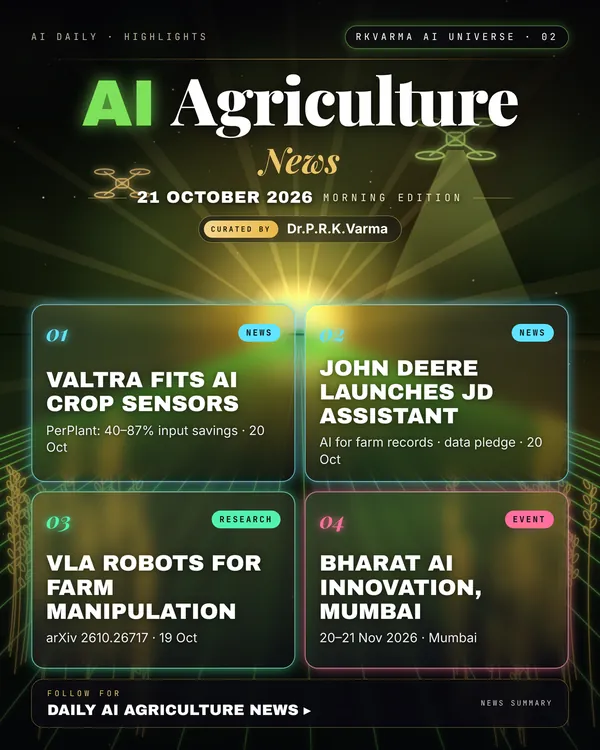 Poster: AI Agriculture, 21 October 2026