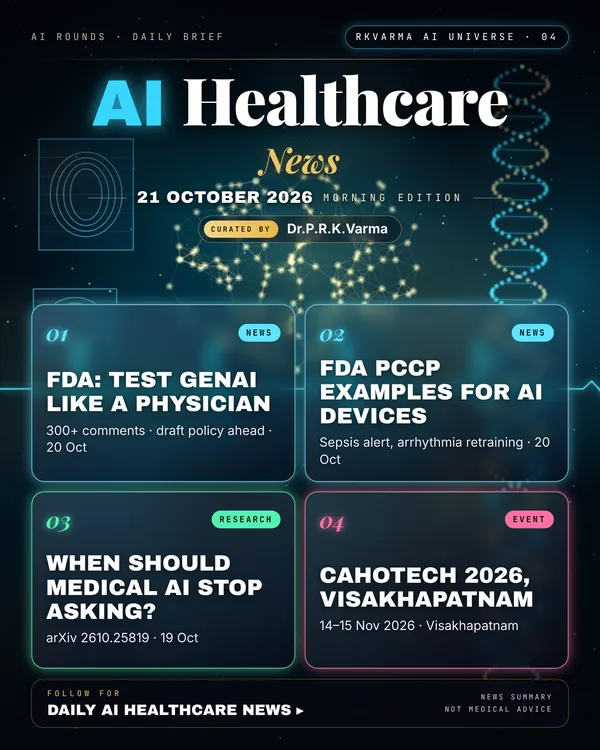 Poster: AI Healthcare, 21 October 2026