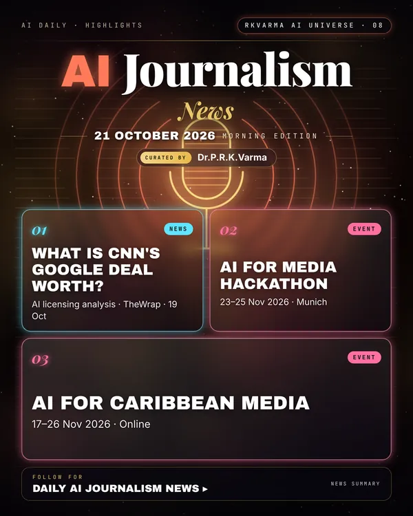Poster: AI Journalism, 21 October 2026