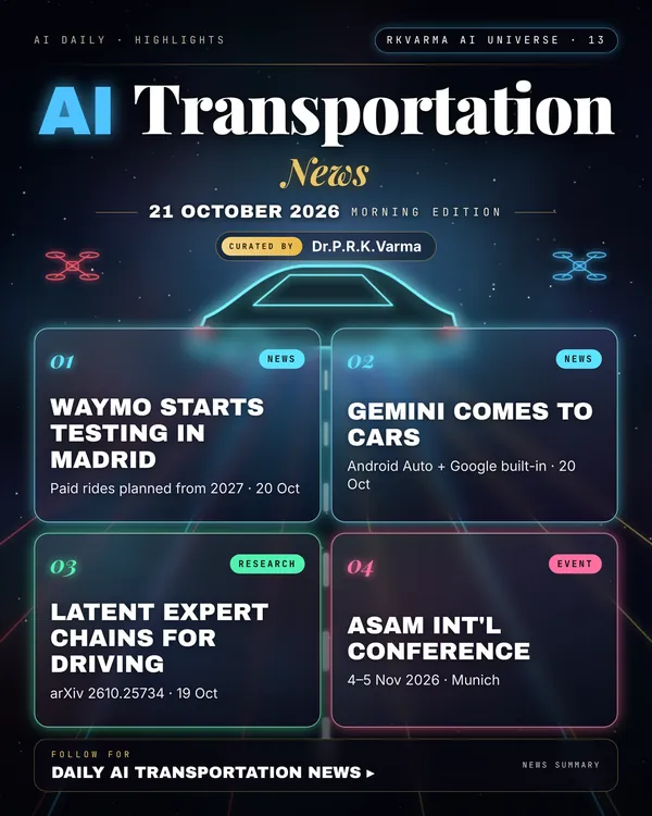 Poster: AI Transportation, 21 October 2026