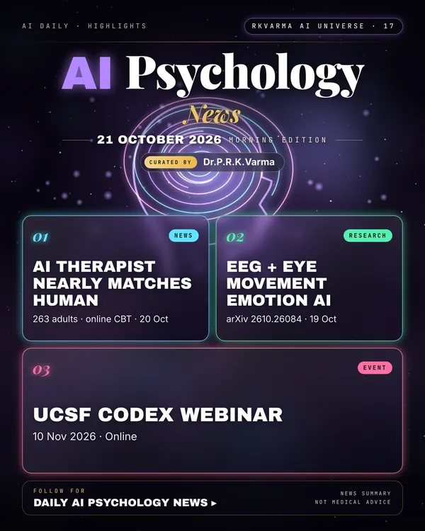 Poster: AI Psychology, 21 October 2026
