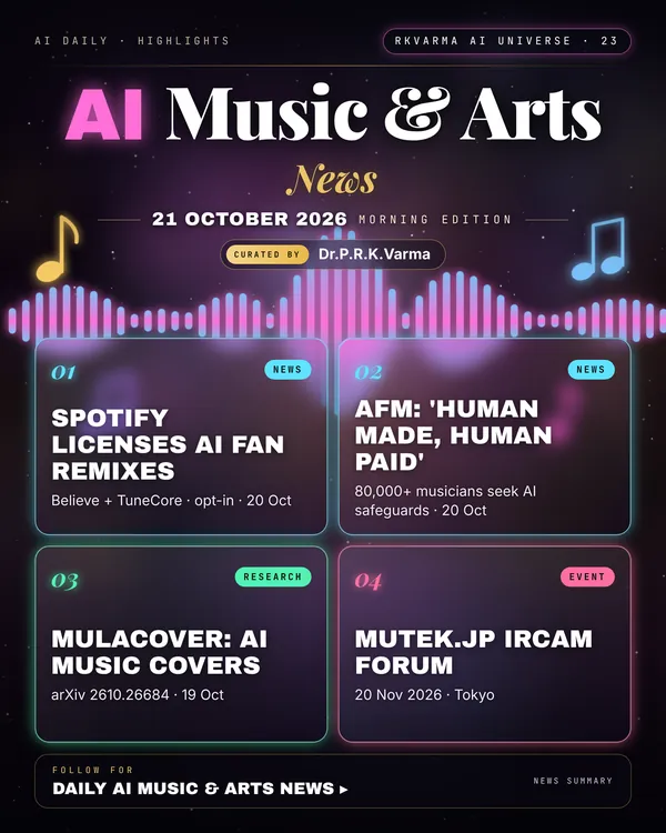 Poster: AI Music & Arts, 21 October 2026